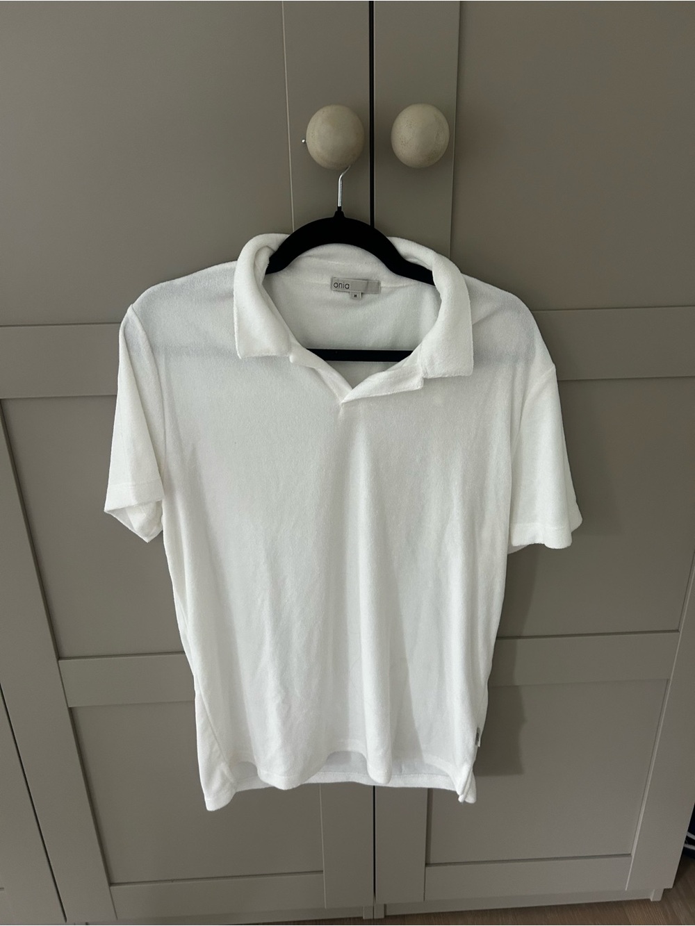 Onia Terry White Polo Shirt